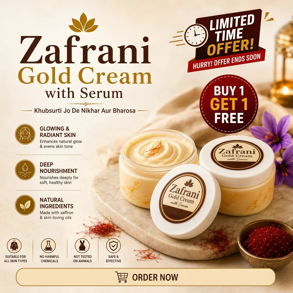Zafrani Glow Gold Serum Cream | Buy 1 Get 1 FREE | 100% Organic
