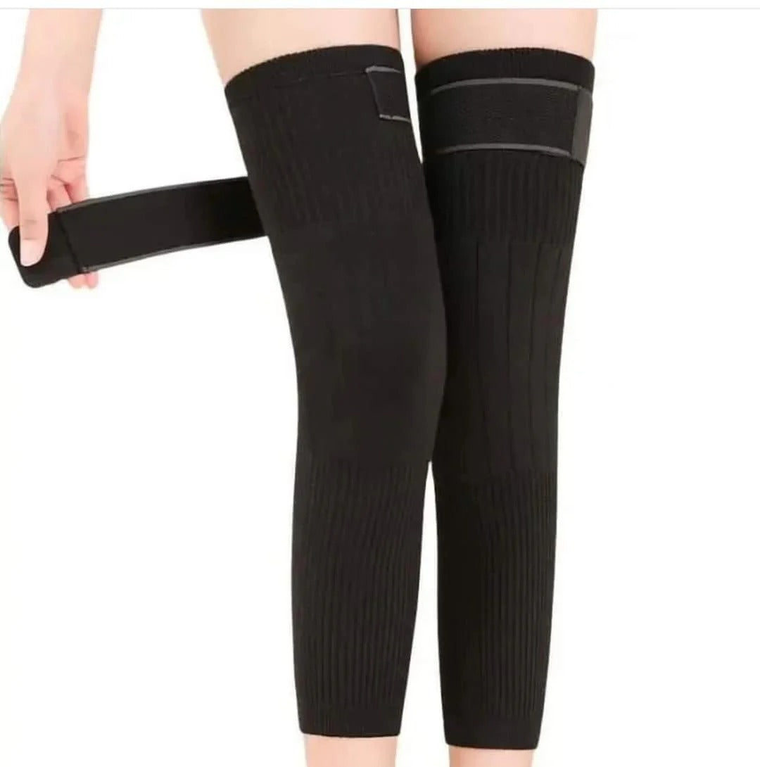 Knee Warmer - Woolen Blend Thermal Leg Warmers - Unisex Elastic Knee Pads For Men & Women