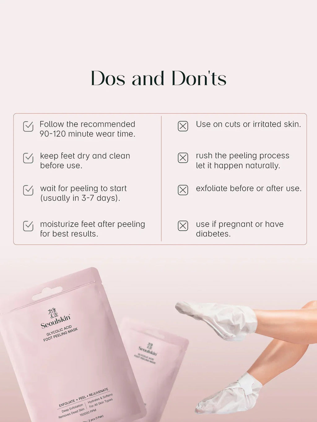 GLYCOLIC AND NIACINAMIDE FOOT PEELING MASK